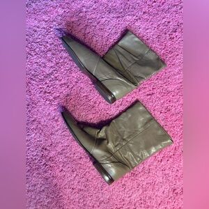 Dexter Vintage glam 80s Leather Women’s Boots Cuff New Wave Boots size 8